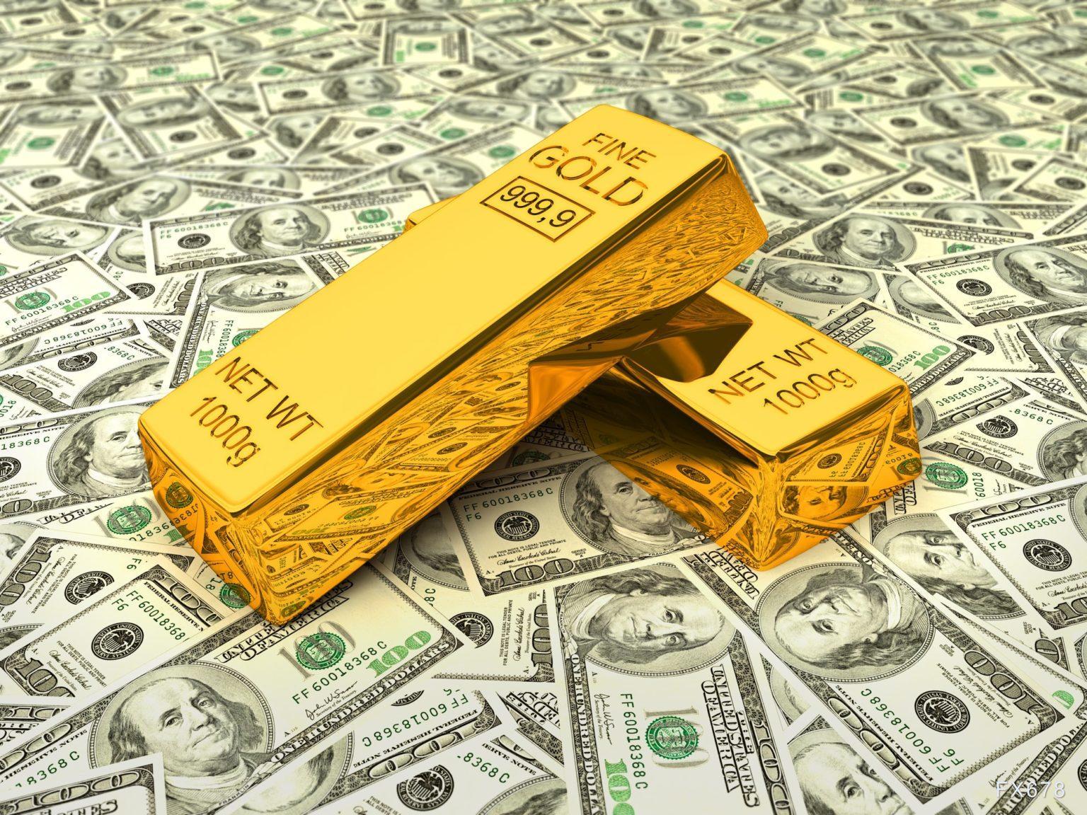 黄金交易提醒：美元大涨力压金价，多头的机会在后面！-第1张图片